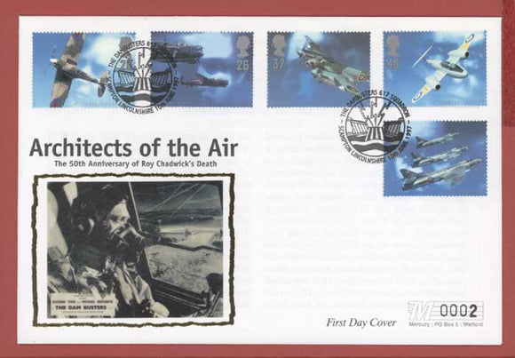G.B. 1997 Architects of the Air set on Mercury First Day Cover, Scampton