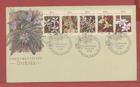 Christmas Island 1994 Orchids, Flowers set First Day Cover