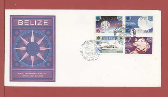 Belize 1983 World Communications Year set First Day Cover