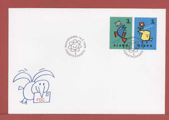 Aland 1996 Greetings set on First Day Cover